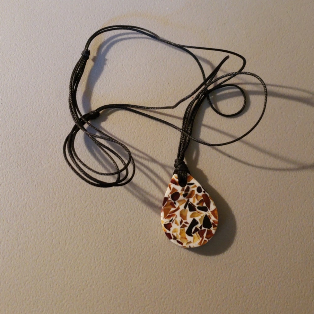 Hand pressed necklace